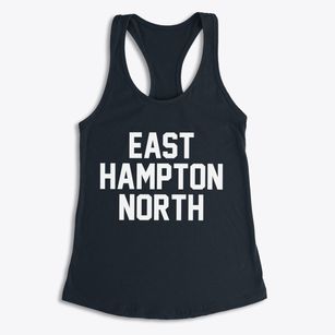 East Hampton North New York Classic Block Women's Racerback Tank