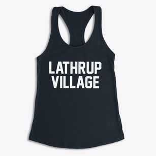 Lathrup Village Michigan Classic Block Women's Racerback Tank