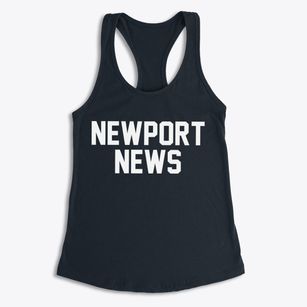 Newport News Virginia Classic Block Women's Racerback Tank