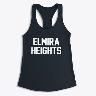 Elmira Heights New York Classic Block Women's Racerback Tank