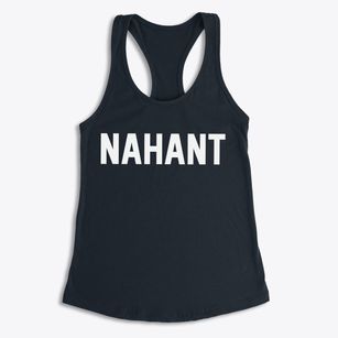 Nahant Massachusetts Classic Block Women's Racerback Tank