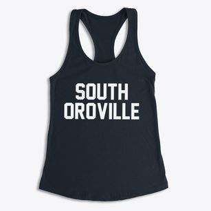 South Oroville California Classic Block Women's Racerback Tank