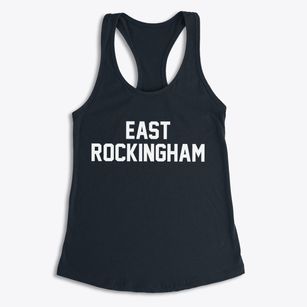 East Rockingham North Carolina Classic Block Women's Racerback Tank