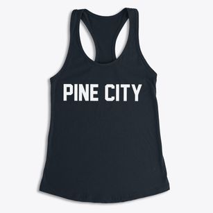 Pine City Minnesota Classic Block Women's Racerback Tank