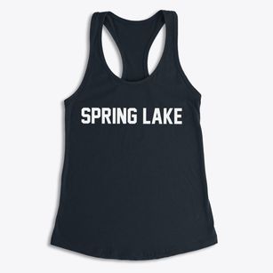Spring Lake New Jersey Classic Block Women's Racerback Tank