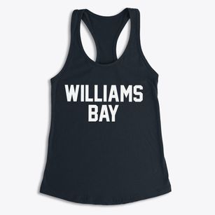 Williams Bay Wisconsin Classic Block Women's Racerback Tank