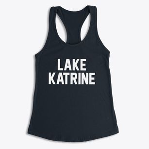 Lake Katrine New York Classic Block Women's Racerback Tank