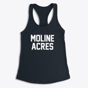 Moline Acres Missouri Classic Block Women's Racerback Tank