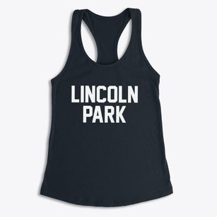 Lincoln Park Michigan Classic Block Women's Racerback Tank