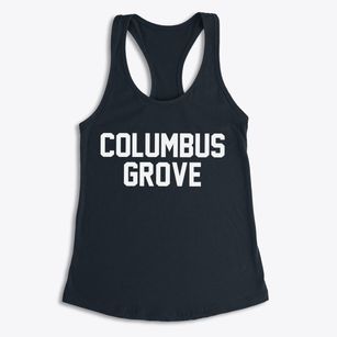 Columbus Grove Ohio Classic Block Women's Racerback Tank