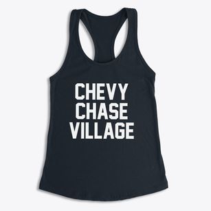 Chevy Chase Village Maryland Classic Block Women's Racerback Tank