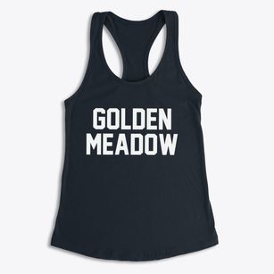Golden Meadow Louisiana Classic Block Women's Racerback Tank
