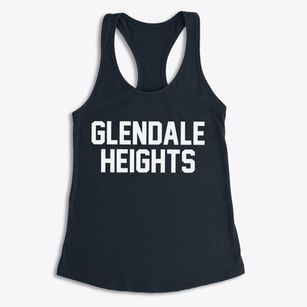 Glendale Heights Illinois Classic Block Women's Racerback Tank