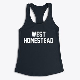 West Homestead Pennsylvania Classic Block Women's Racerback Tank