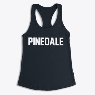 Pinedale Wyoming Classic Block Women's Racerback Tank
