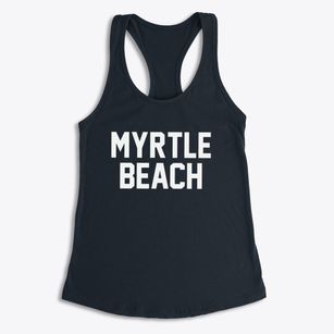 Myrtle Beach South Carolina Classic Block Women's Racerback Tank