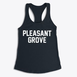 Pleasant Grove Ohio Classic Block Women's Racerback Tank