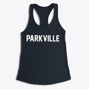 Parkville Maryland Classic Block Women's Racerback Tank