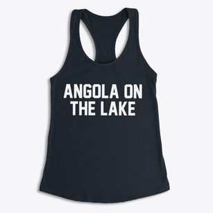 Angola On The Lake New York Classic Block Women's Racerback Tank