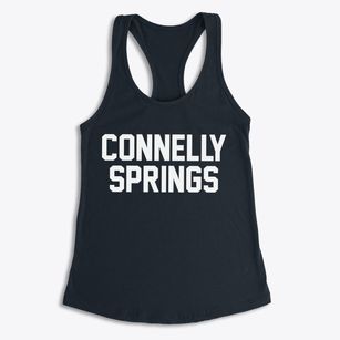 Connelly Springs North Carolina Classic Block Women's Racerback Tank