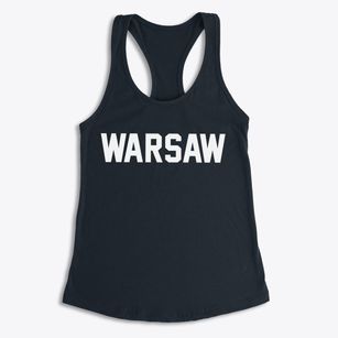 Warsaw Illinois Classic Block Women's Racerback Tank