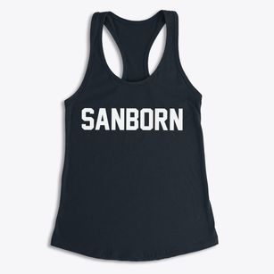 Sanborn Iowa Classic Block Women's Racerback Tank