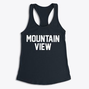 Mountain View Wyoming Classic Block Women's Racerback Tank