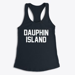 Dauphin Island Alabama Classic Block Women's Racerback Tank
