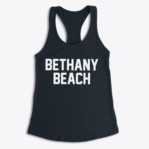 Bethany Beach Delaware Classic Block Women's Racerback Tank