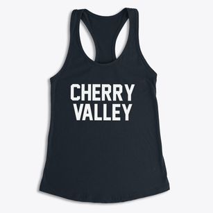 Cherry Valley New York Classic Block Women's Racerback Tank