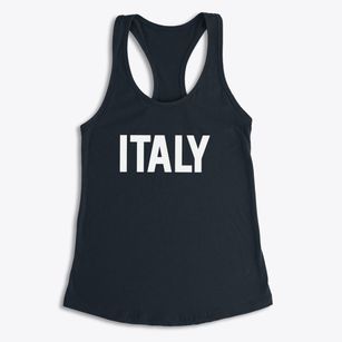 Italy New York Classic Block Women's Racerback Tank