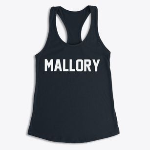 Mallory West Virginia Classic Block Women's Racerback Tank