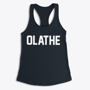 Olathe Kansas Classic Block Women's Racerback Tank