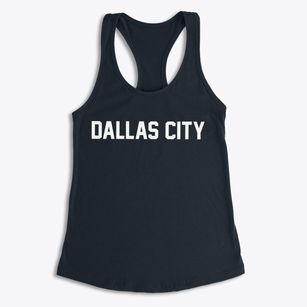 Dallas City Illinois Classic Block Women's Racerback Tank