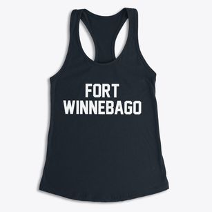 Fort Winnebago Wisconsin Classic Block Women's Racerback Tank