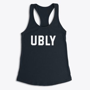 Ubly Michigan Classic Block Women's Racerback Tank