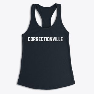 Correctionville Iowa Classic Block Women's Racerback Tank