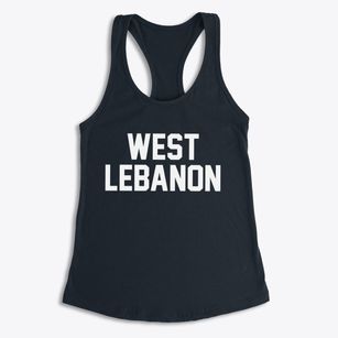 West Lebanon Indiana Classic Block Women's Racerback Tank