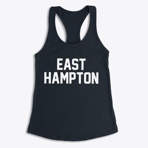 East Hampton New York Classic Block Women's Racerback Tank