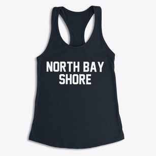 North Bay Shore New York Classic Block Women's Racerback Tank
