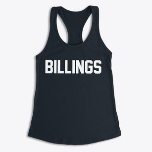 Billings Montana Classic Block Women's Racerback Tank
