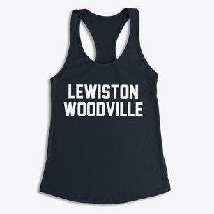 Lewiston Woodville North Carolina Classic Block Women's Racerback Tank