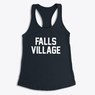 Falls Village Connecticut Classic Block Women's Racerback Tank