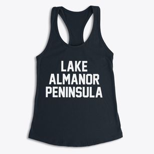 Lake Almanor Peninsula California Classic Block Women's Racerback Tank