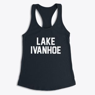 Lake Ivanhoe Wisconsin Classic Block Women's Racerback Tank