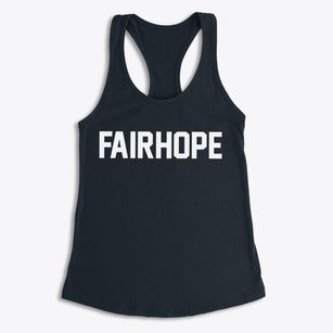 Fairhope Alabama Classic Block Women's Racerback Tank