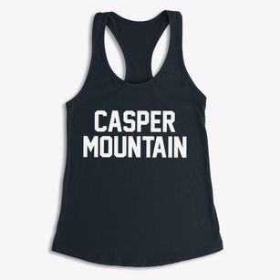 Casper Mountain Wyoming Classic Block Women's Racerback Tank