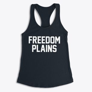 Freedom Plains New York Classic Block Women's Racerback Tank