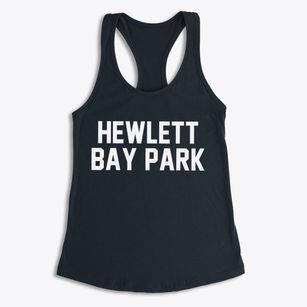 Hewlett Bay Park New York Classic Block Women's Racerback Tank