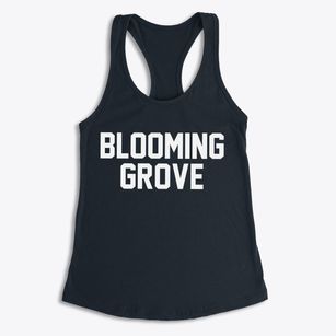 Blooming Grove New York Classic Block Women's Racerback Tank